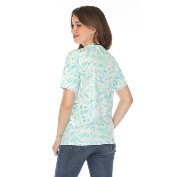 Mint Green Cerulean Leafy Charm Top - Picture 7 of 11
